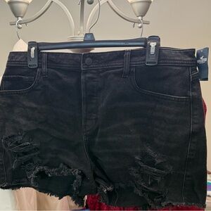 Hollister Black Distressed Women's Shorts
